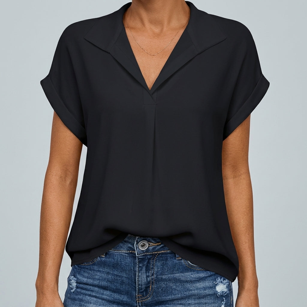 Sofía - Blusa Elegante de Manga Corta