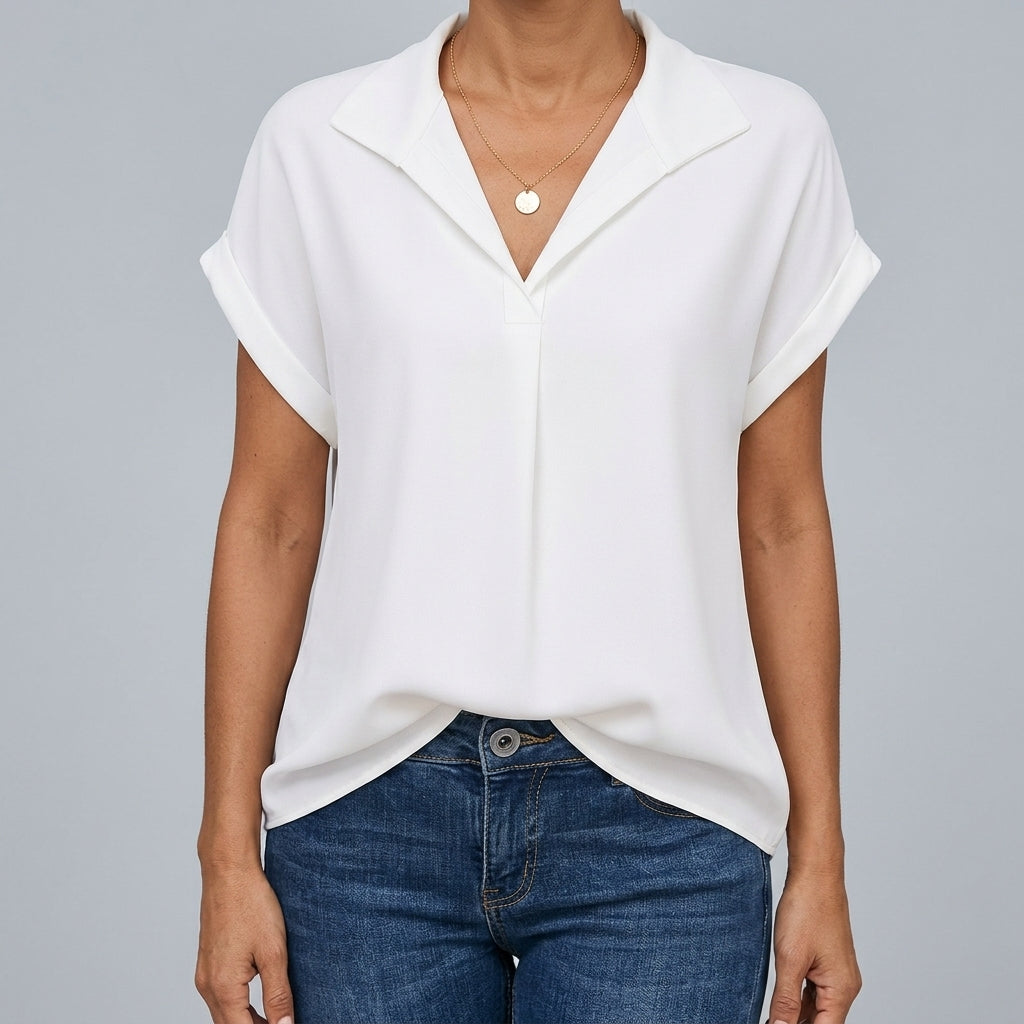 Sofía - Blusa Elegante de Manga Corta