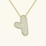 Collar de Diamantes con Inicial en Burbuja