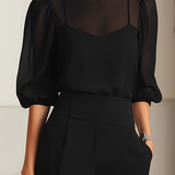 Elodie | Conjunto de Top y Pantalones Anchos de Tres Piezas