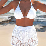 Laluna® | Elegante bikini de encaje en un solo color