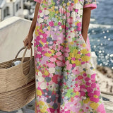 Elena - Vestido midi floral suelto y ligero