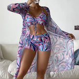 Laluna® | Conjunto de bikini de 3 piezas con estampado