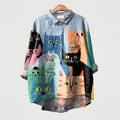 Liliana™ | Blusa de Lino Atemporal con Gatos Coloridos para Confort
