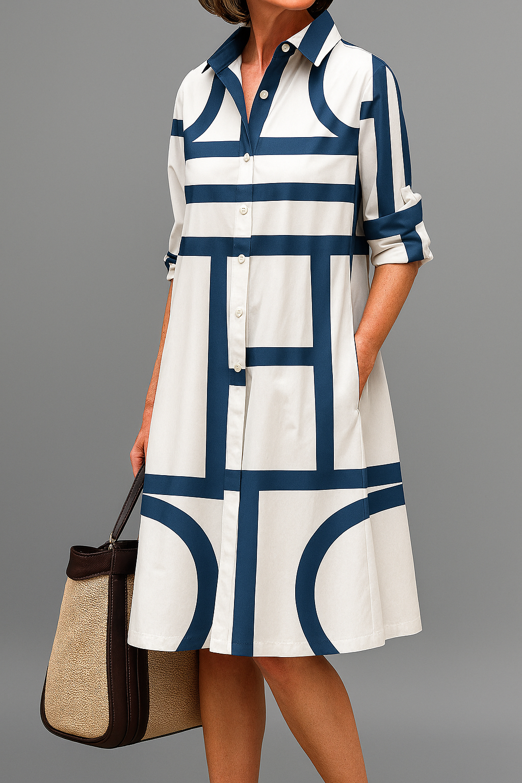 Vestido Midi Fluido para Mujer