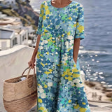 Elena - Vestido midi floral suelto y ligero