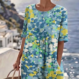 Elena - Vestido midi floral suelto y ligero
