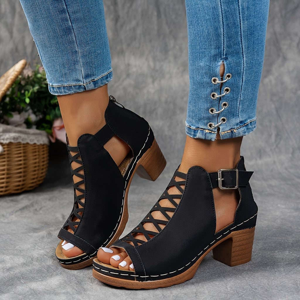Nessa - Sandalias Tacón Celosía