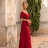 Vestido maxi elegante para fiesta con escote en corazón