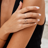 Anillo Hoja Dorada
