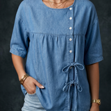 Lily | Vintage Loose Denim Blusa