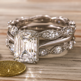 Anillo Vintage de Plata con Brillantes
