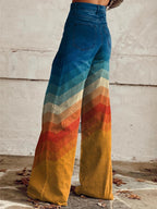 Léa - Elegante pantalón retro en zigzag
