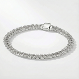 Pulsera cubana con moissanita