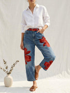 Sophia - Pantalones florales elegantes