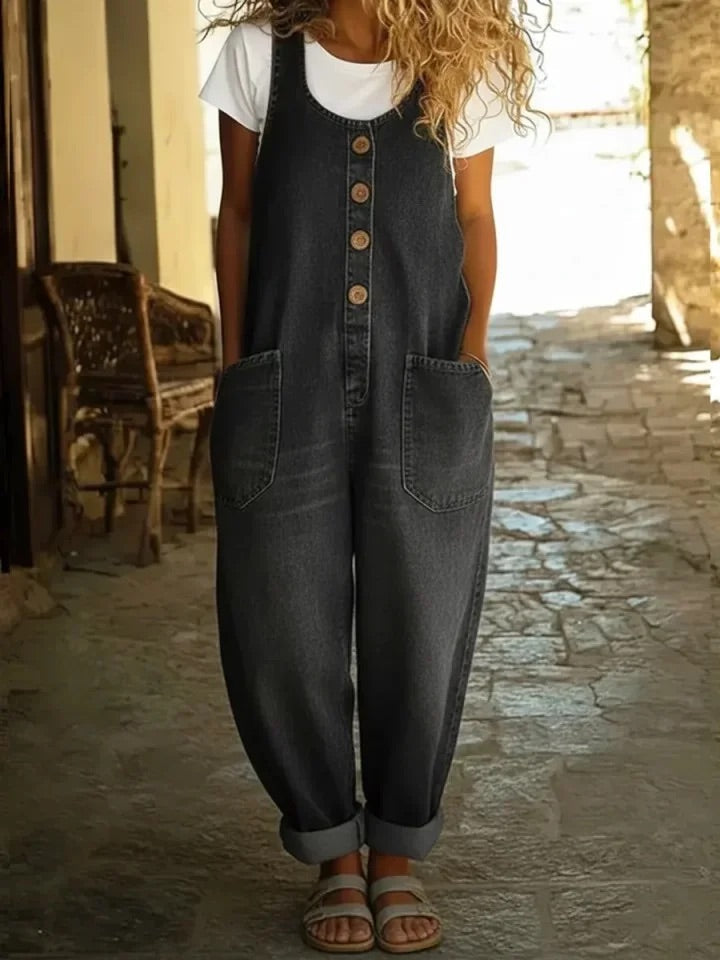 Valentina - Mono vaquero de algodón lavado vintage