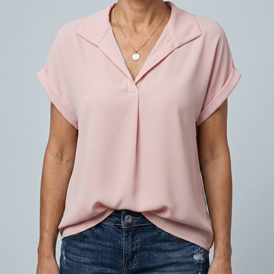 Sofía - Blusa Elegante de Manga Corta